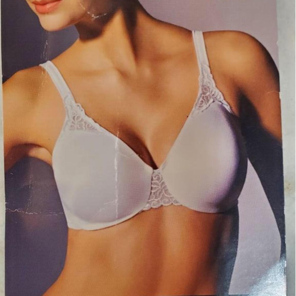 NWT BALI NO Slip underwater bra with lace trim Nude Color Sz. 38DD
